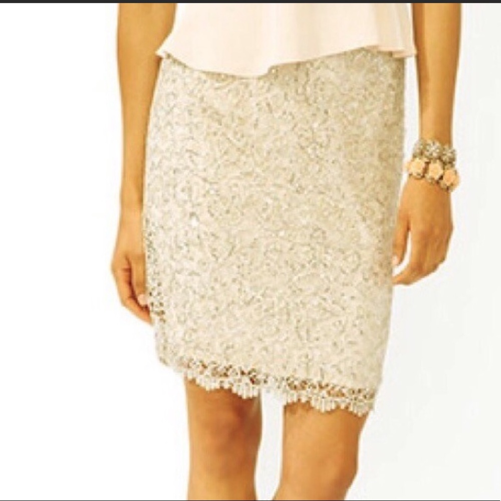 Forever 21 sequin and lace skirt